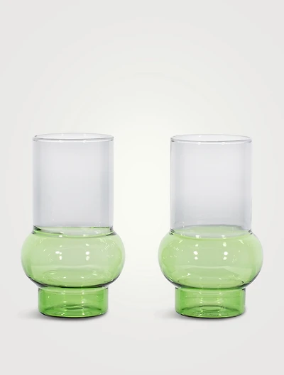 Set Of Two Bump Tall Glasses