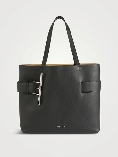 T-Bar Sling Leather Shopper