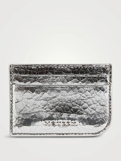 Sling Metallic Leather Card Holder