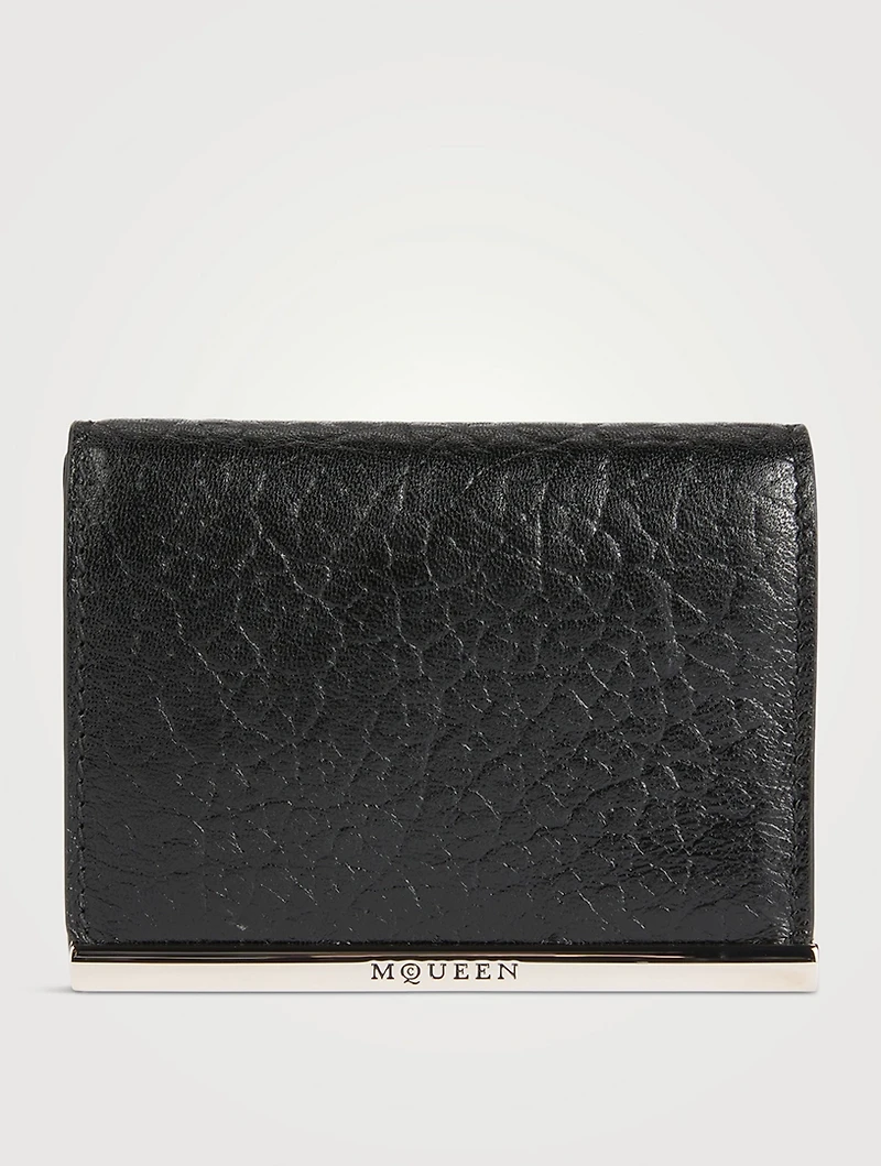 Cross-Bar Leather Card Case