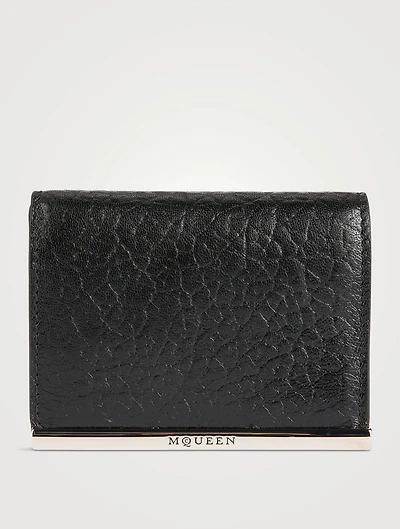 Cross-Bar Leather Card Case