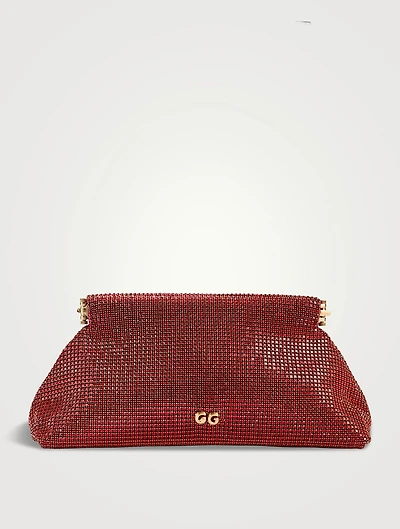 Lillia Crystal Mesh Clutch