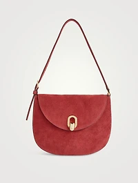 Small Tondo Suede Shoulder Bag