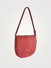 Small Tondo Suede Shoulder Bag