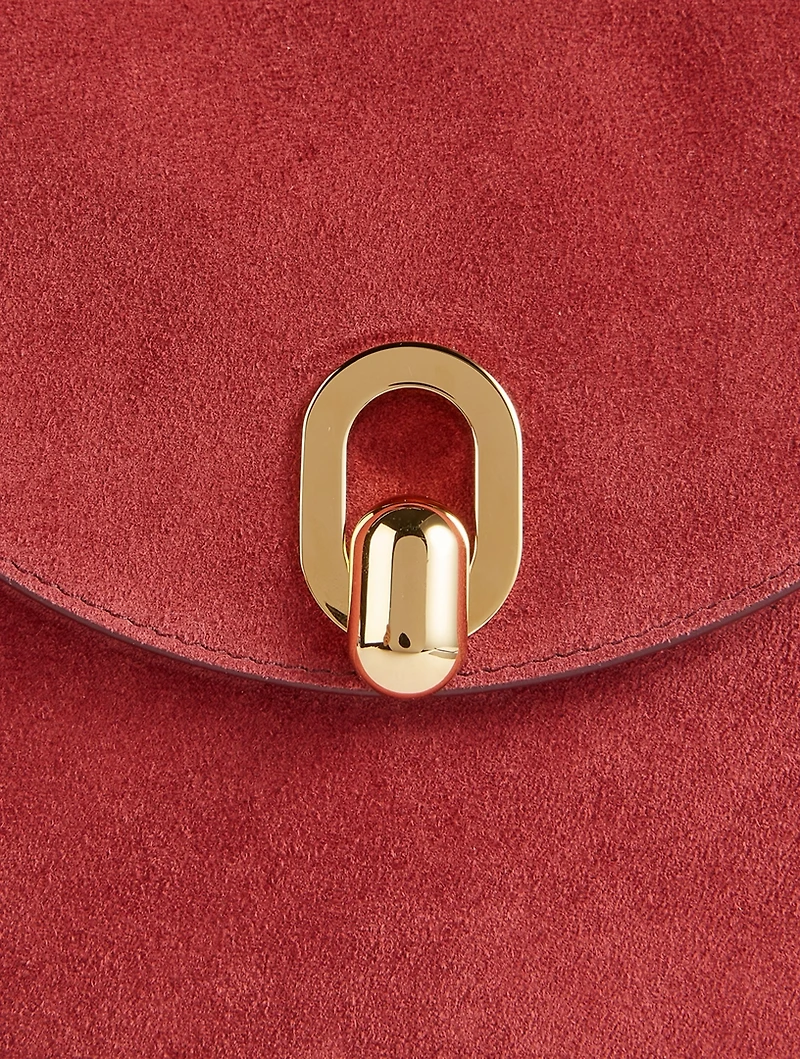 Small Tondo Suede Shoulder Bag