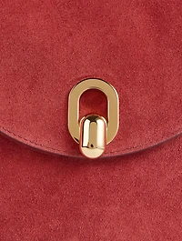 Small Tondo Suede Shoulder Bag