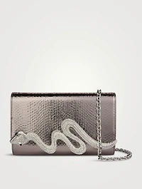 Serpent Fizzoni Snakeskin-Embossed Clutch