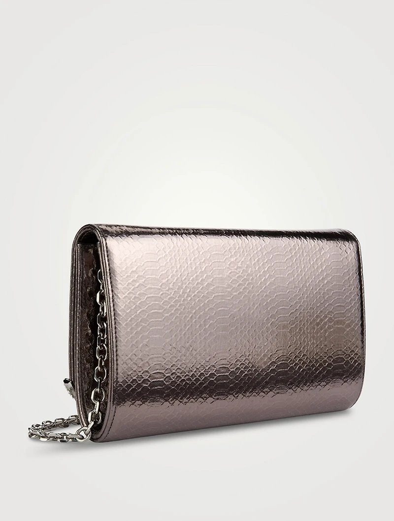 Serpent Fizzoni Snakeskin-Embossed Clutch