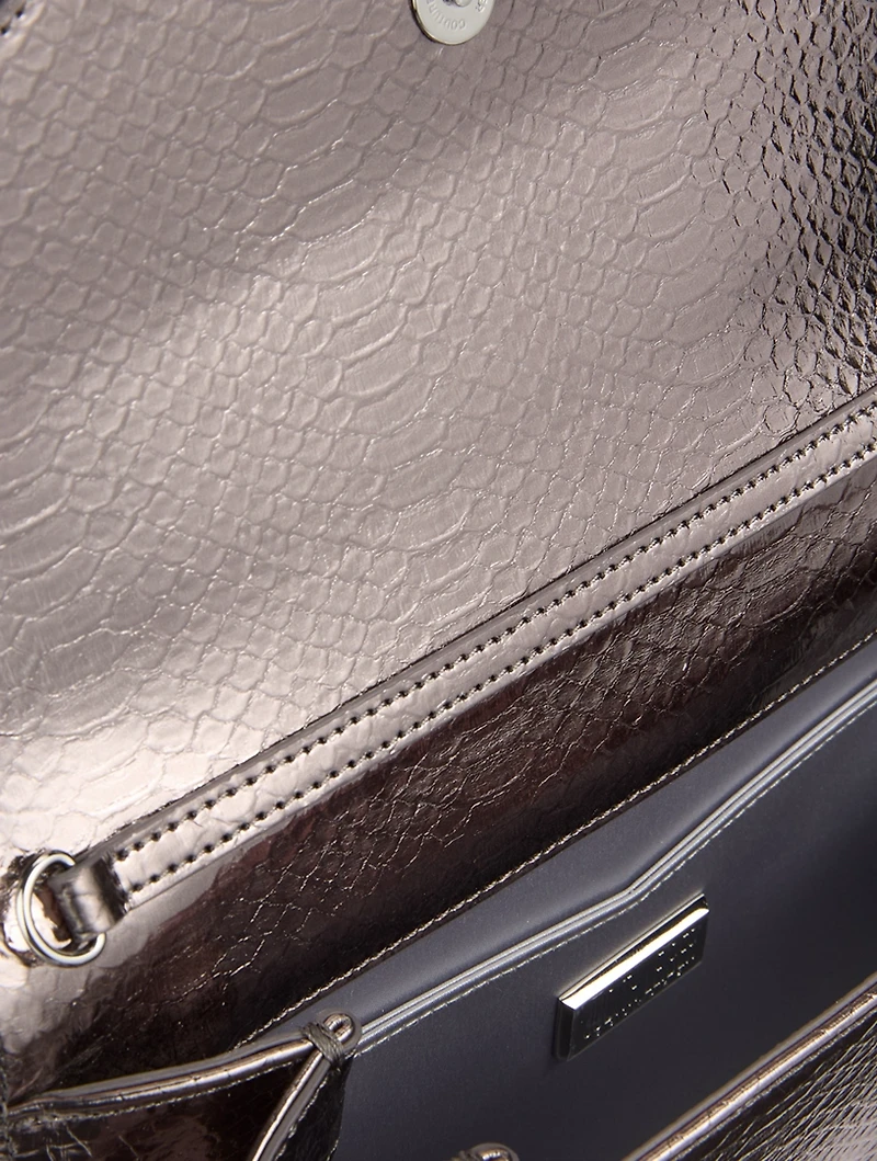 Serpent Fizzoni Snakeskin-Embossed Clutch