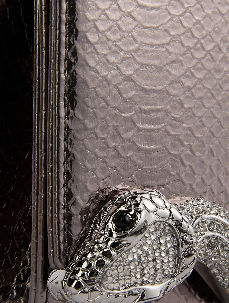 Serpent Fizzoni Snakeskin-Embossed Clutch