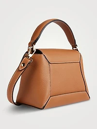 Nano Mosaic Leather Top Handle Bag