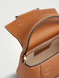 Nano Mosaic Leather Top Handle Bag