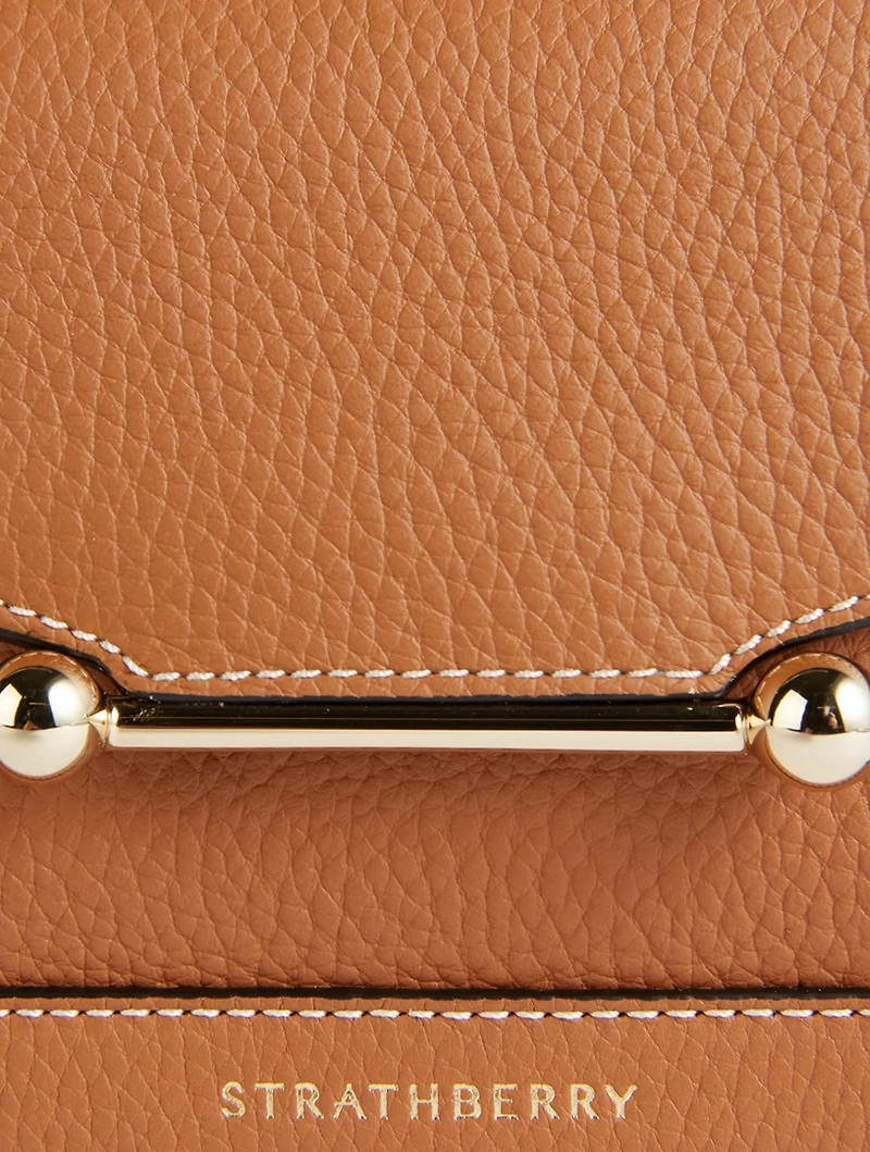 Nano Mosaic Leather Top Handle Bag
