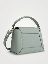 Nano Mosaic Leather Top Handle Bag