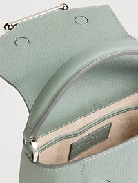 Nano Mosaic Leather Top Handle Bag