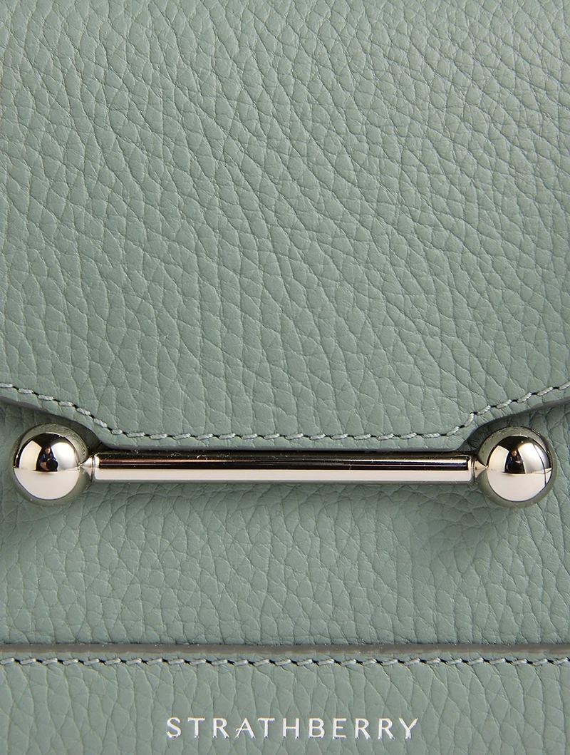 Nano Mosaic Leather Top Handle Bag