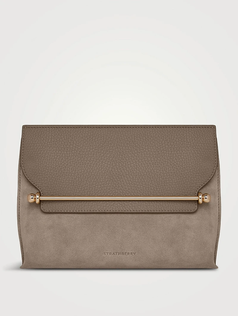 Stylist Leather And Suede Crossbody Bag
