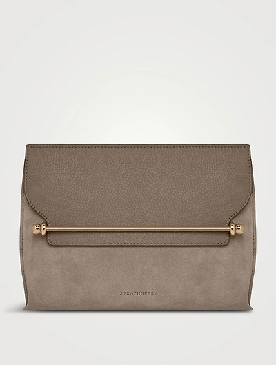 Stylist Leather And Suede Crossbody Bag