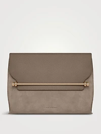 Stylist Leather And Suede Crossbody Bag
