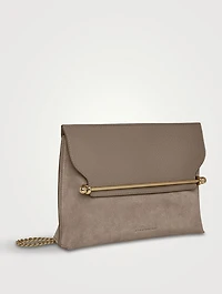 Stylist Leather And Suede Crossbody Bag