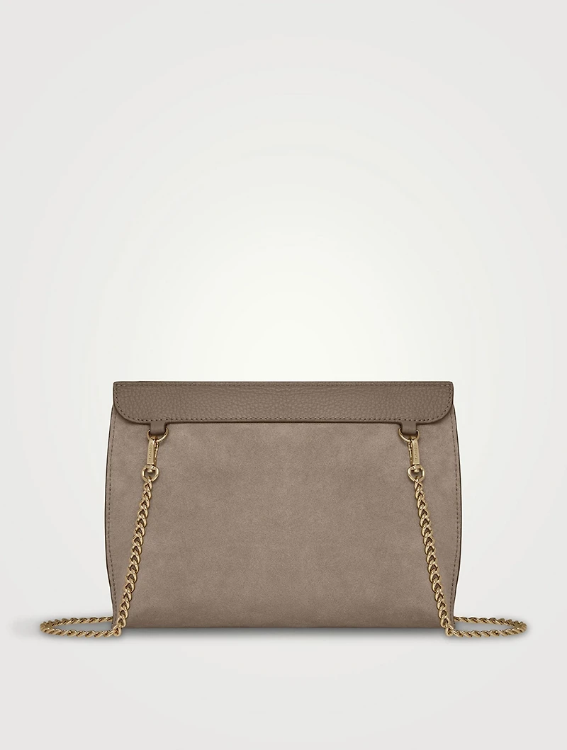 Stylist Leather And Suede Crossbody Bag