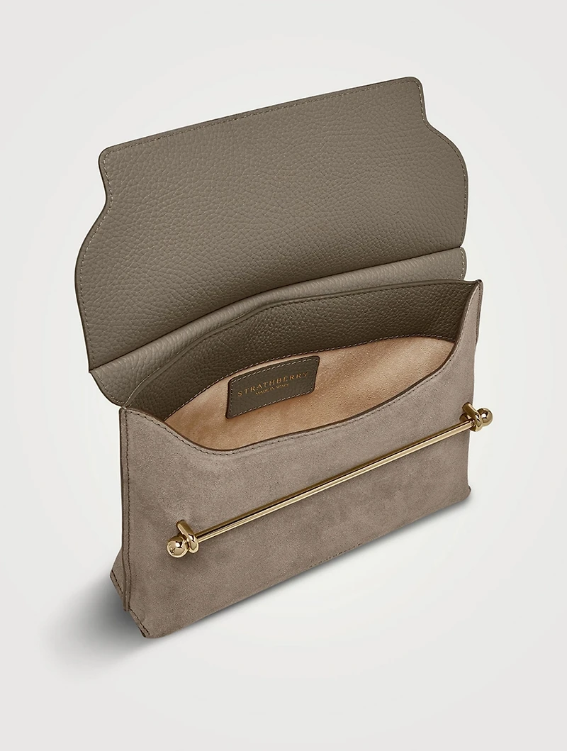 Stylist Leather And Suede Crossbody Bag