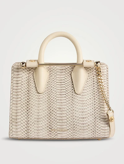 The Nano Strathberry Snakeskin-Embossed Leather Tote Bag
