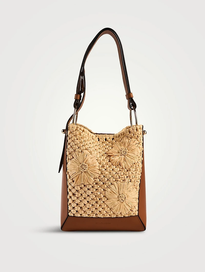 Midi Lana Raffia Bucket Bag