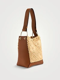 Midi Lana Raffia Bucket Bag