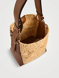 Midi Lana Raffia Bucket Bag