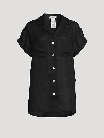 Playa Linen Pocket Blouse
