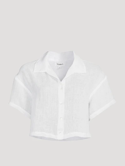 Hana Cropped Linen Shirt