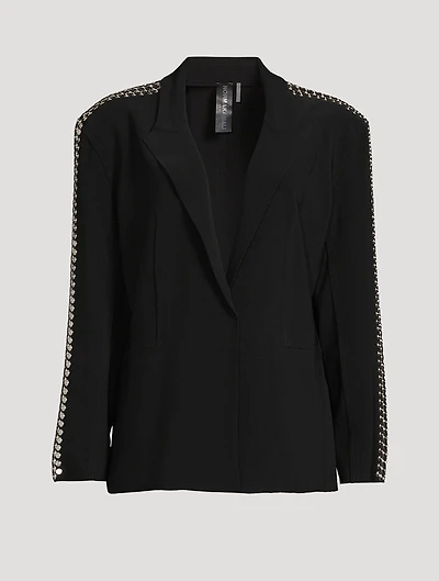 Stud Straight-Fit Blazer