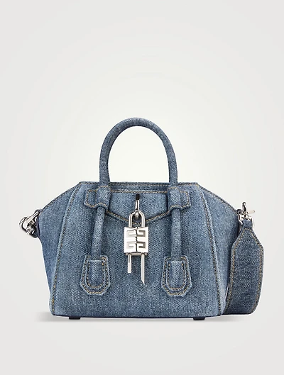 Toy Antigona Lock Denim Bag
