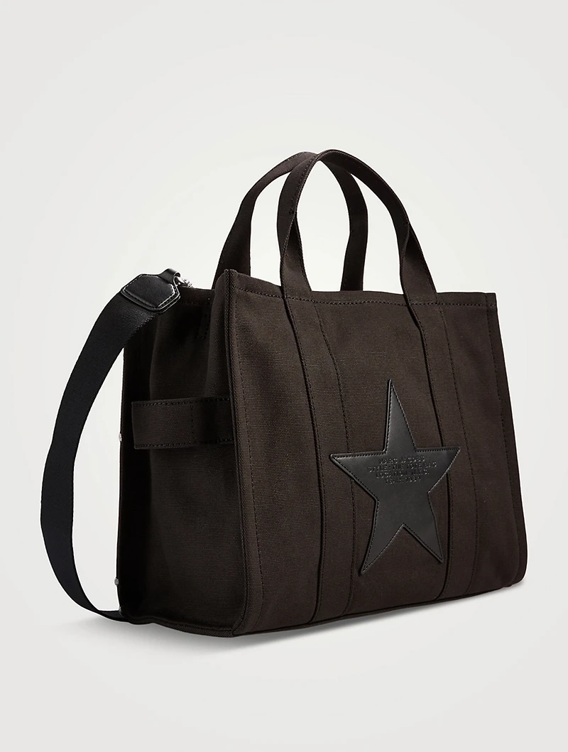 The Medium Star-Embroidered Canvas Tote Bag