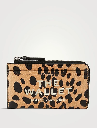 The Leather Zip Wallet In Cheetah Print