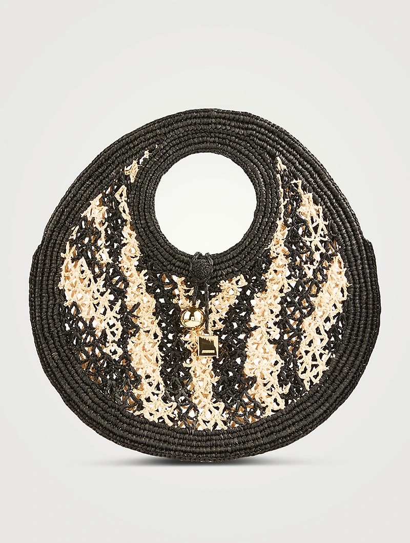 Le Petit Rond Spiaggia Raffia Basket Bag