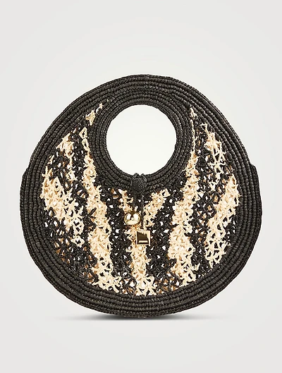 Le Petit Rond Spiaggia Raffia Basket Bag