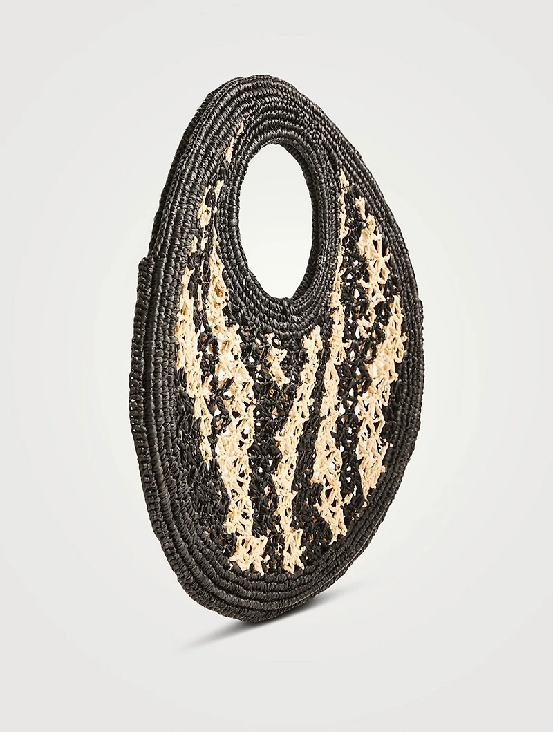 Le Petit Rond Spiaggia Raffia Basket Bag