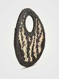 Le Petit Rond Spiaggia Raffia Basket Bag