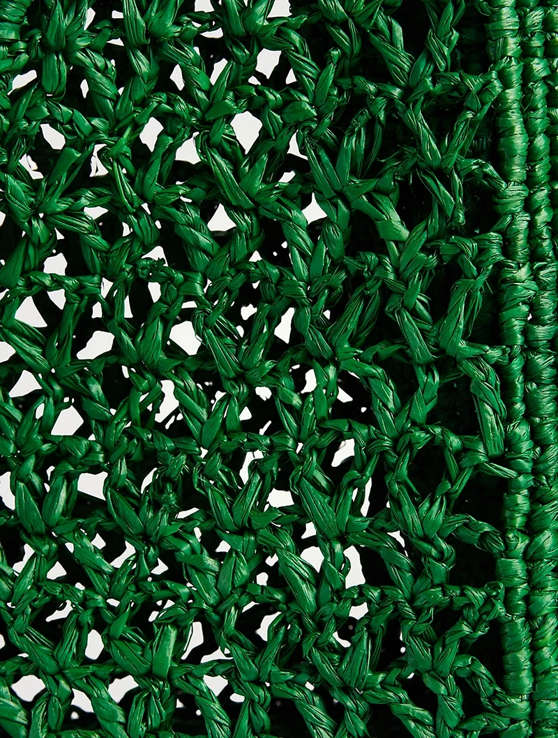 Le Petite Carré Spiaggia Raffia Basket Bag