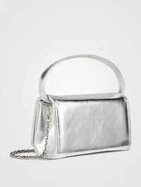 Micro Pilgrim Metallic Leather Clutch