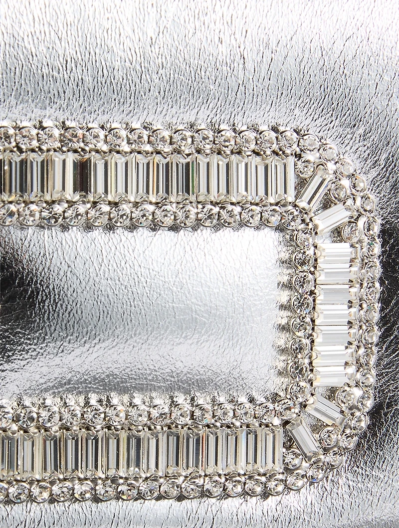 Micro Pilgrim Metallic Leather Clutch
