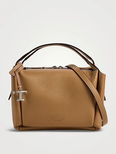 Mini Bauletto Leather Bowling Bag