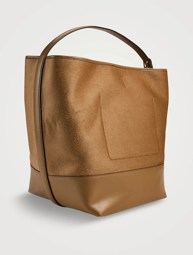 Belted Wool Doublé Tote Bag