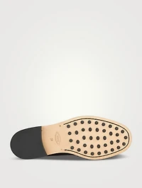 Brushed Leather Penny Loafers