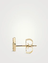 Aztec 14K Gold Right Zig Zag Single Stud Earring
