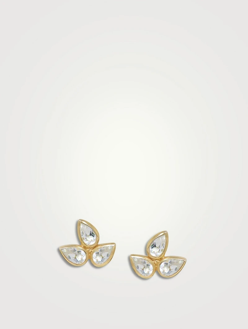 Bouquet 14K Gold Fleur De Lis Stud Earrings