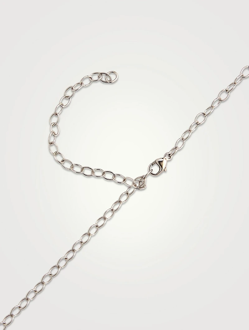 Dew Drop Silver Large Heart Locket Necklace