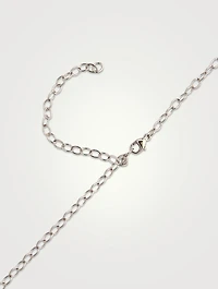 Dew Drop Silver Large Heart Locket Necklace